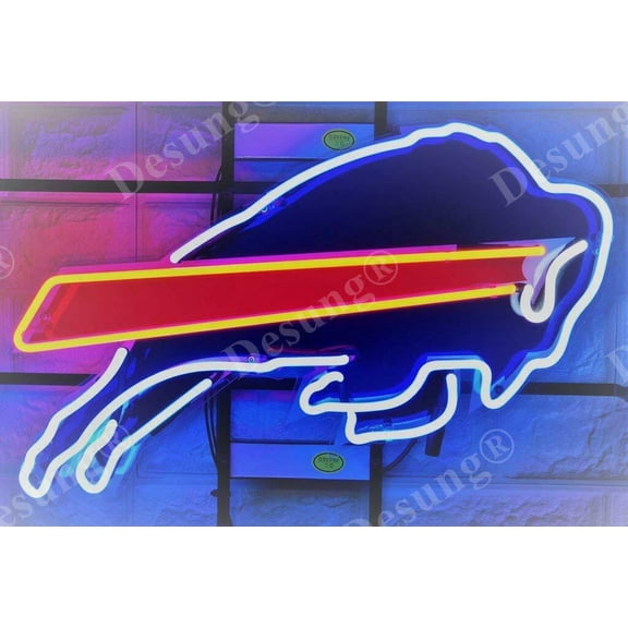 Queen Sense 20"x16" Buffalo Sports Team Bill Neon Sign HD Vivid Printing Handmade Artwork Neon Light 120BBTLVVD