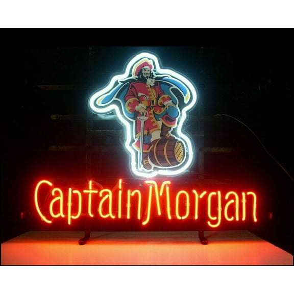 Queen Sense 20"x16" Captains Morgan Neon Sign Man Cave Handmade Neon Light 120CMRL