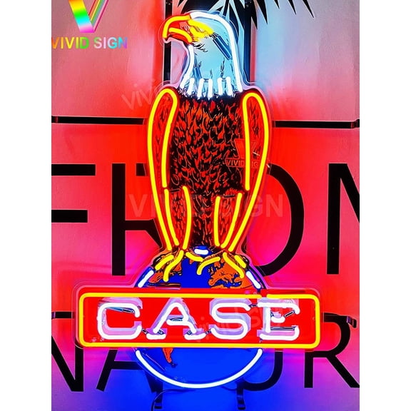 Queen Sense 20"x16" Custom Case Eagle Neon Sign HD Vivid Printing Handmade Artwork Beer Bar Pub Decor Wall Party Gift Neon Light 120CELVVD
