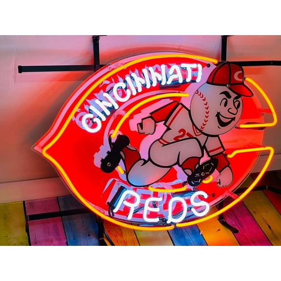 Queen Sense 20"x16" Custom For Cincinnatis Sports League Reds Neon Sign HD Vivid Printing Handmade Artwork Beer Bar Pub Decor Wall Party Gift Neon Light 120CCNRLVVD