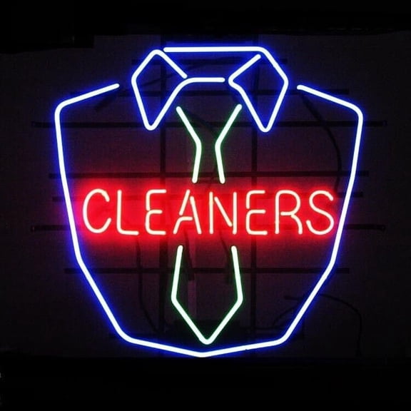 Queen Sense 20"x16" Custom Cleaners Cleaning Clothing Open Neon Sign Man Cave Beer Pub Bar Artwork Handmade Wall Decor Gift Neon Light 120CCCOS