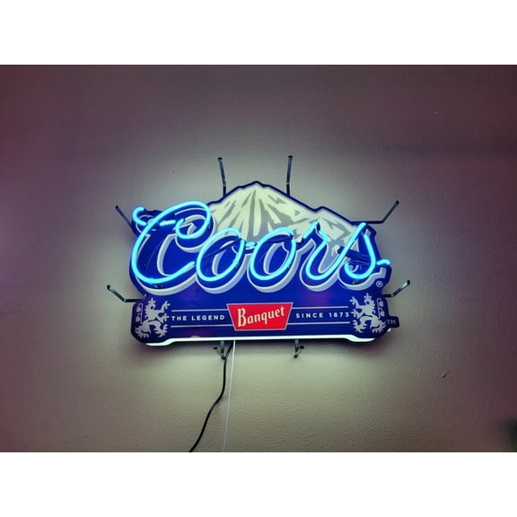 Queen Sense 20"x16" Custom Coor Banquet Mountain Neon Sign HD Vivid Printing Handmade Artwork Beer Bar Pub Decor Wall Party Gift Neon Light 120CBMBVVD