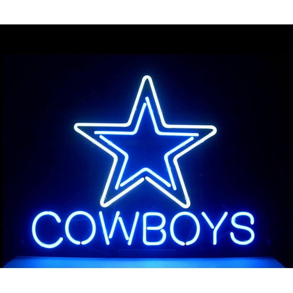Queen Sense 20"x16" Custom For Dallas's Sports League Cowboys Neon Sign Man Cave Beer Pub Bar Artwork Handmade Wall Decor Gift Neon Light 120DCBL