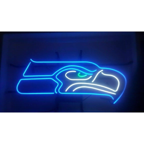 Queen Sense 20"x16" Custom For Seattles Sports League Seahawks Neon Sign Man Cave Beer Pub Bar Artwork Handmade Wall Decor Gift Neon Light 120SSHL