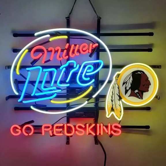 Queen Sense 20"x16" Custom Millers Lite For Washingtons Sports League Go Neon Sign Wall Decor Handmade Artwork Beer Pub Bar Man Cave Party Gift Neon Light W120MLLV3WRSGRS