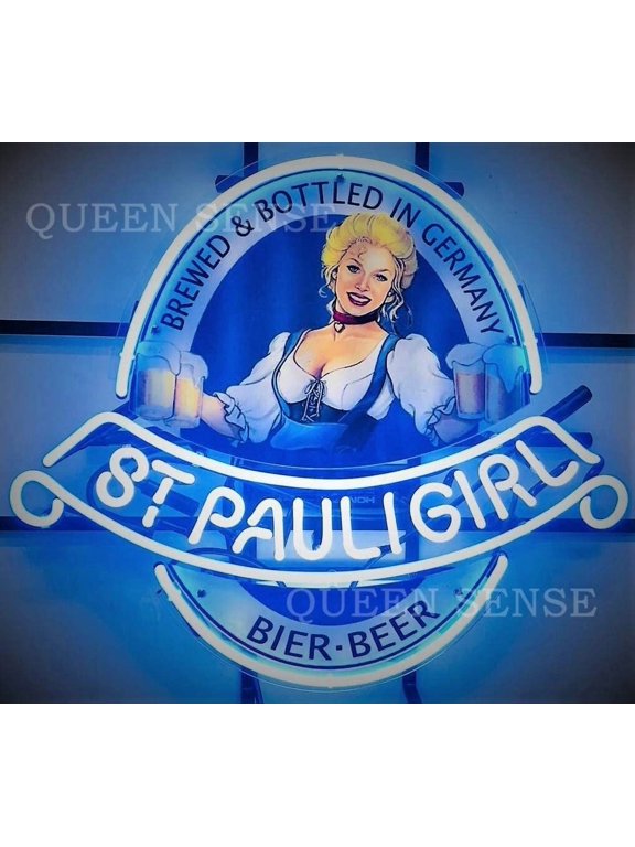 20"x16" Custom St Pauli Girl Beer Neon Sign HD Vivid Printing Handmade Artwork Bar Pub Decor Wall Party Gift Neon Light 120SPGBLV2VVD