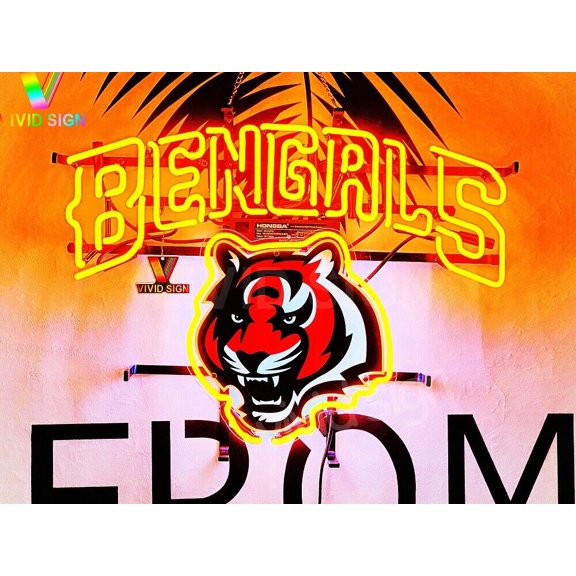 Queen Sense 20"x16" For Cincinnatis Sports Team Bengals Neon Sign HD Vivid Printing Handmade Artwork Neon Light 120CCNBV2VVD