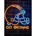 thumbnail image 1 of Queen Sense 20"x16" For Clevelands Sports Team Browns Helmet Go Browns Neon Sign Man Cave Handmade Neon Light 120CBHGB, 1 of 4