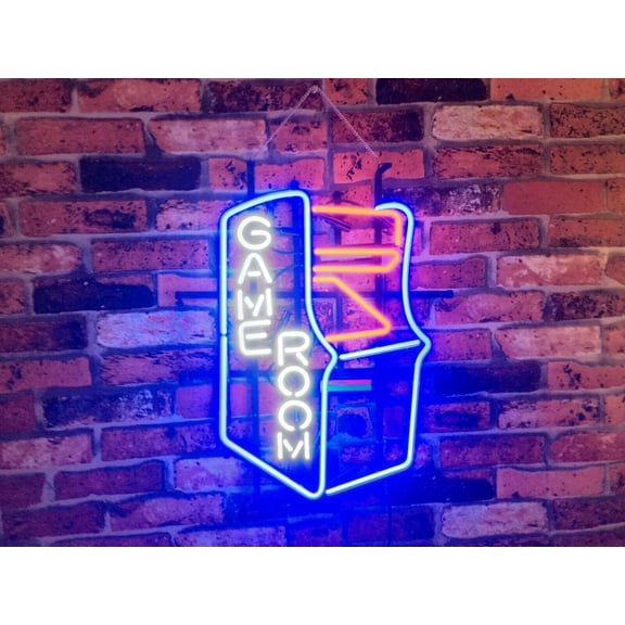 Queen Sense 20"x16" Game Room Arcade Neon Sign Man Cave Handmade Neon Light 120GRA