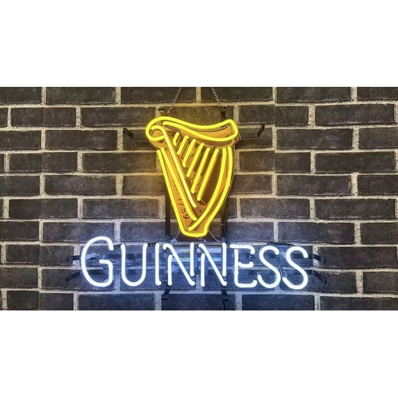Queen Sense 20"x16" Guinness's Harp Beer Neon Sign HD Vivid Printing Handmade Artwork Neon Light 120GHBLVVDV2