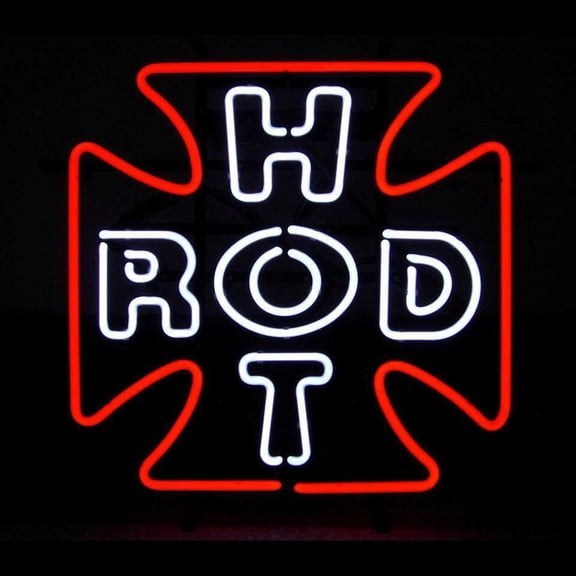 Queen Sense 20"x16" Hot Rods Neon Sign Man Cave Pub Bar Artwork Handmade Wall Decor Neon Light 120HR