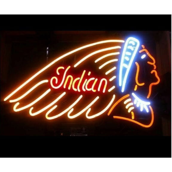 Queen Sense 20"x16" Indian Motorcycles Neon Sign Man Cave Handmade Neon Light 120IML