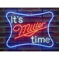 thumbnail image 1 of Queen Sense 20"x16" It's Millers Time Neon Sign Man Cave Handmade Neon Light 120IMT, 1 of 1