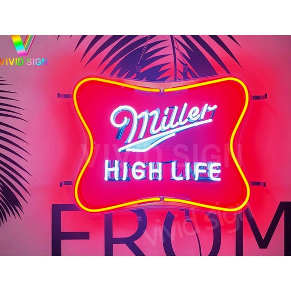Queen Sense 20"x16" Millers High Life Neon Sign HD Vivid Printing Handmade Artwork Neon Light 120MHLLVVD