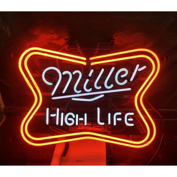 Queen Sense 20"x16" Millers High Life Neon Sign Man Cave Handmade Neon Light 120MHLLV2