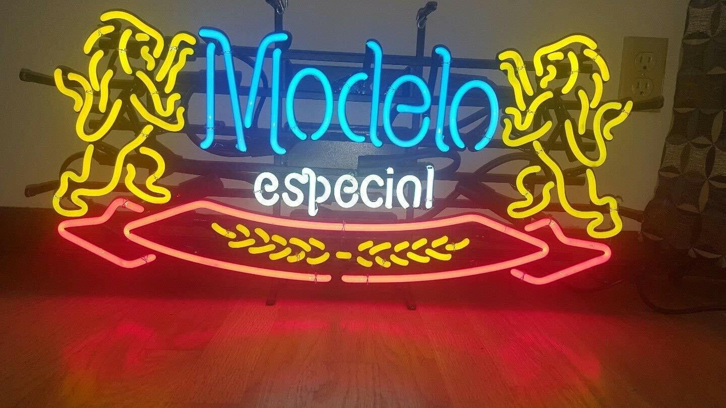 Queen Sense 20"x16" Modelos Especial Cerveza Neon Sign Man Cave Pub Bar Artwork Handmade Wall Decor Neon Light 120MECL