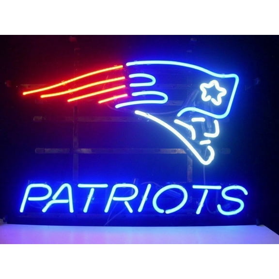 Queen Sense 20"x16" New England Sports Team Patriot Neon Sign Man Cave Handmade Neon Light 120NEPLP