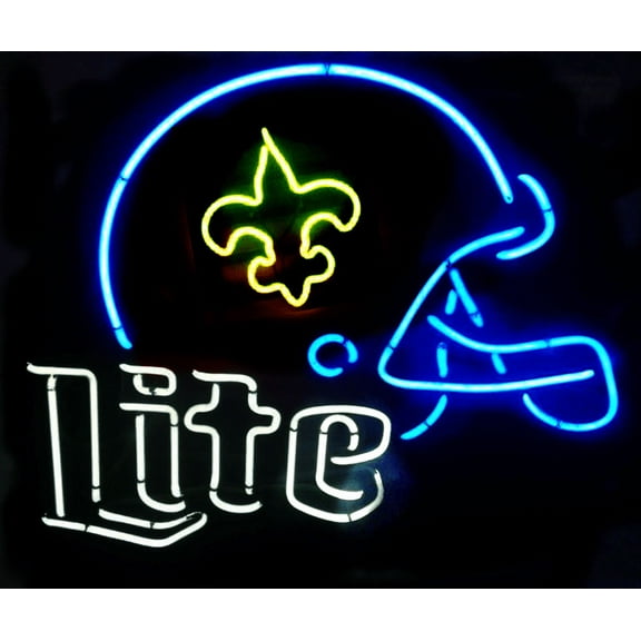 Queen Sense 20"x16" New Orleans Sports Team Saint Millers Lite Helmet Neon Sign Man Cave Handmade Neon Light 120LNOSH