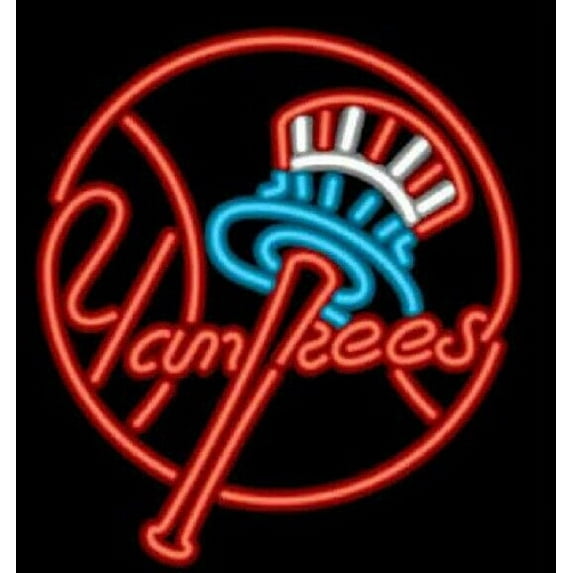 Queen Sense 20"x16" New York Sports Team Yankee Neon Sign Man Cave Handmade Neon Light 120NYYNLR