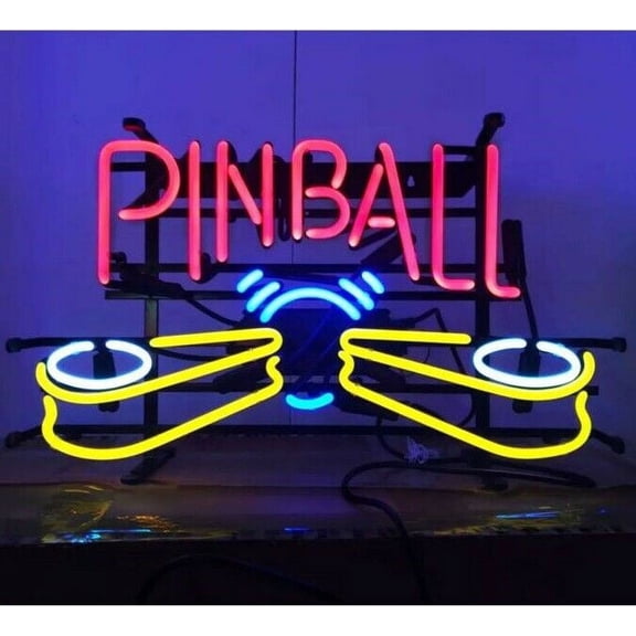 Queen Sense 20"x16" Pinball Machine Neon Sign Man Cave Handmade Neon Light 120PBMV2