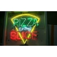 thumbnail image 1 of Queen Sense 20"x16" Pizza By The Slice Neon Sign Man Cave Handmade Neon Light 120PZBTS, 1 of 1