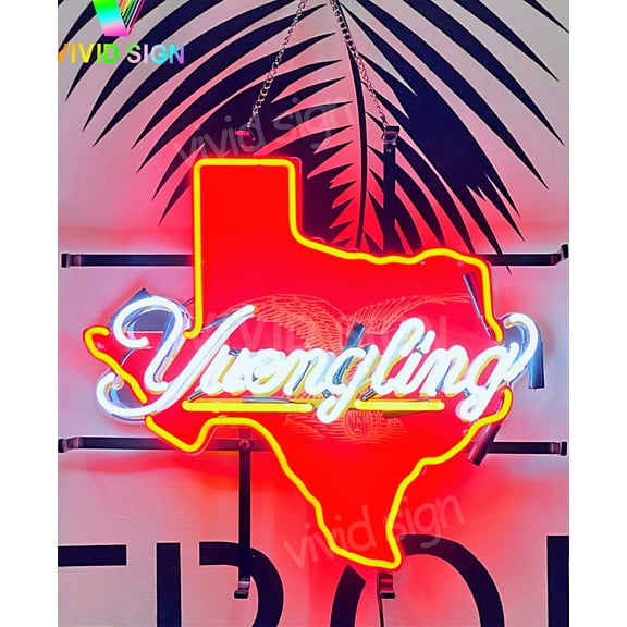Queen Sense 20"x16" Yuenglings Eagle Texas Neon Sign HD Vivid Printing Handmade Artwork Neon Light 120YLETMVVD