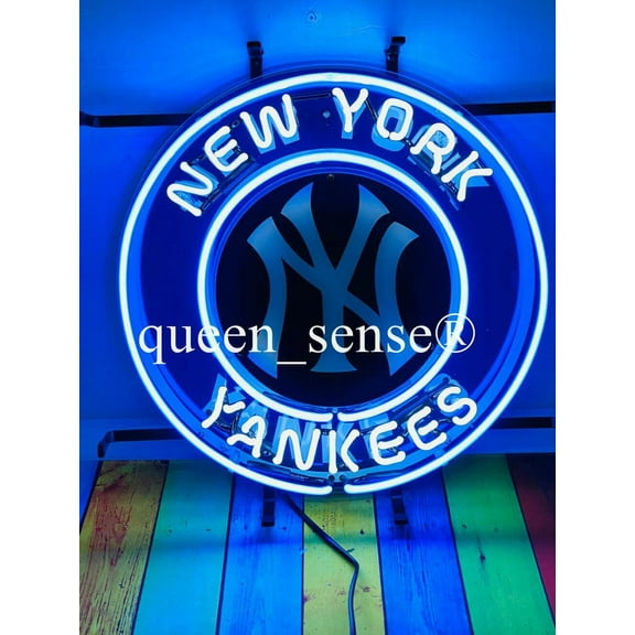 Queen Sense 20"x20" New York Sports Team Yankee Neon Sign HD Vivid Printing Handmade Artwork Neon Light 120NYYOLVVDV2