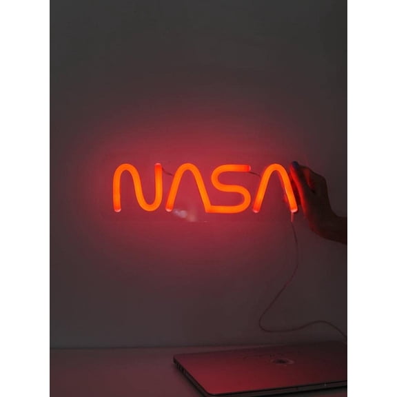 Queen Sense 20"x6.4" Nasas LED Sign Light Wall Decor Party Night Lights Flex Neon Signs 120NRFLED