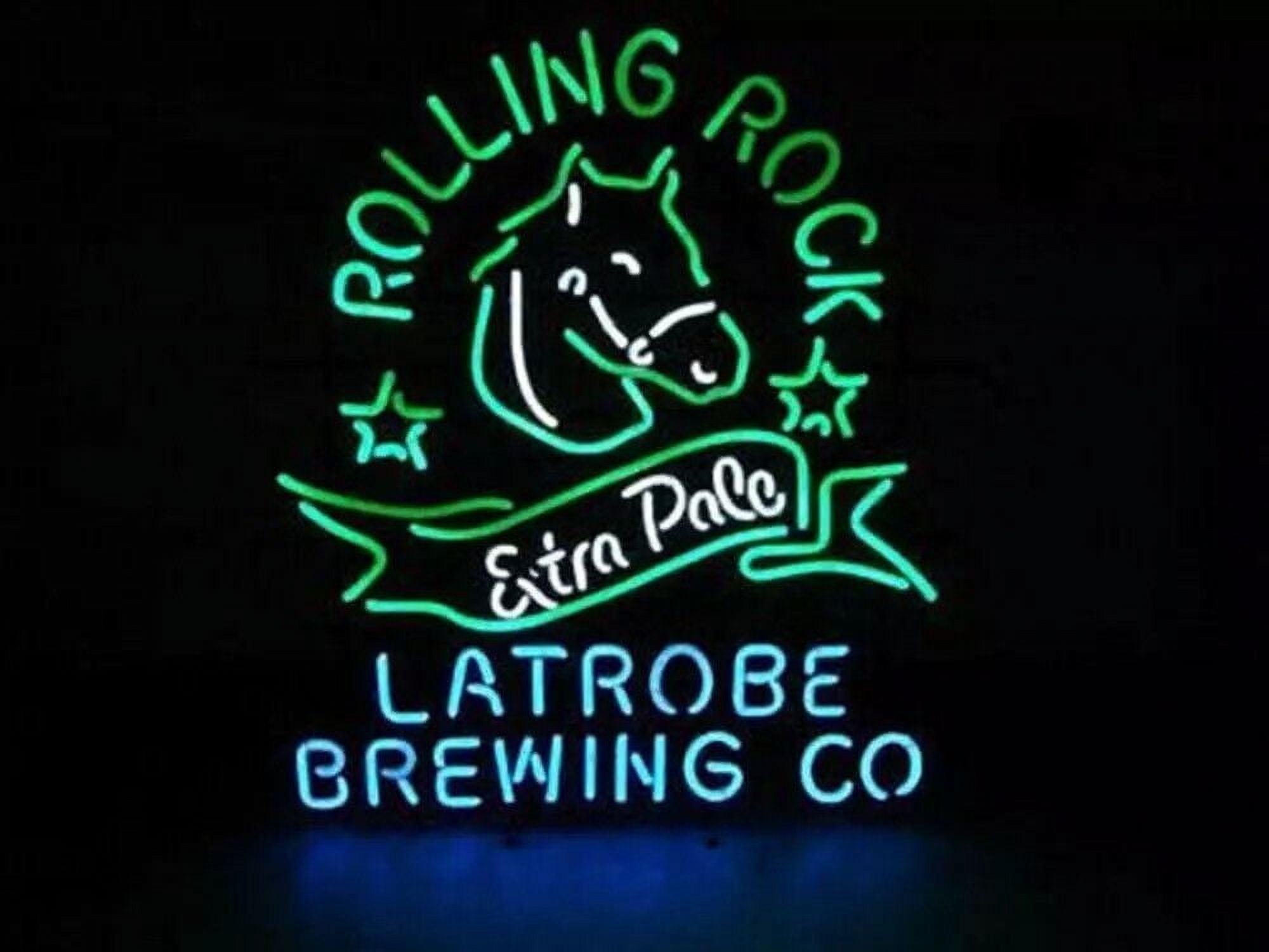 Queen Sense 22"x18" Custom Rolling Rocks Latrobe Brewing Co Neon Sign ...