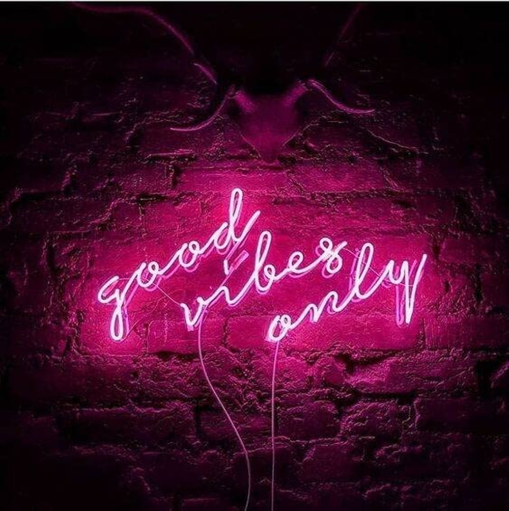 Queen Sense Good Vibes Only Neon Sign