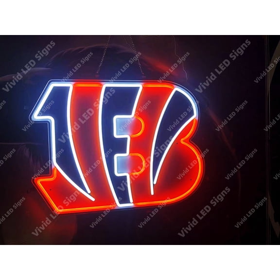 Queen Sense 24"x18" For Cincinnatis Sports League Bengals LED Sign Light Neon Signs With Dimmer Party Home Wall Decor Lights W124CCNBLVVD-XLED
