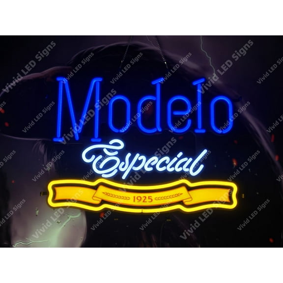 Queen Sense 24"x18" Modelos Especial Cerveza 1925 LED Sign Light Neon Signs With Dimmer Party Home Wall Decor Lights W124MEC1925LV2-XLED