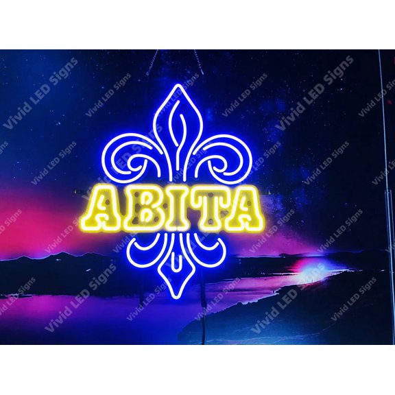 Queen Sense 24"x20" Abita Beer LED Sign Light Neon Signs With Dimmer Wall Decor Party Home Lights W124ABLV4-XLED