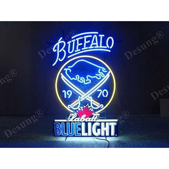 Queen Sense 24"x20" Custom For Buffalos Sports Team Sabres Labatt Blues Light Neon Sign Man Cave Beer Pub Bar Artwork Handmade Wall Decor Gift Neon Light 124BSLBLLBB