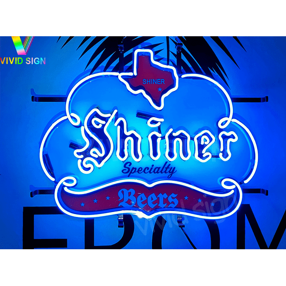 Queen Sense 24"x20" Custom Shiner Speacialty Beer Cloud Neon Sign Man Cave Handmade Neon Light W124SSBLVVD
