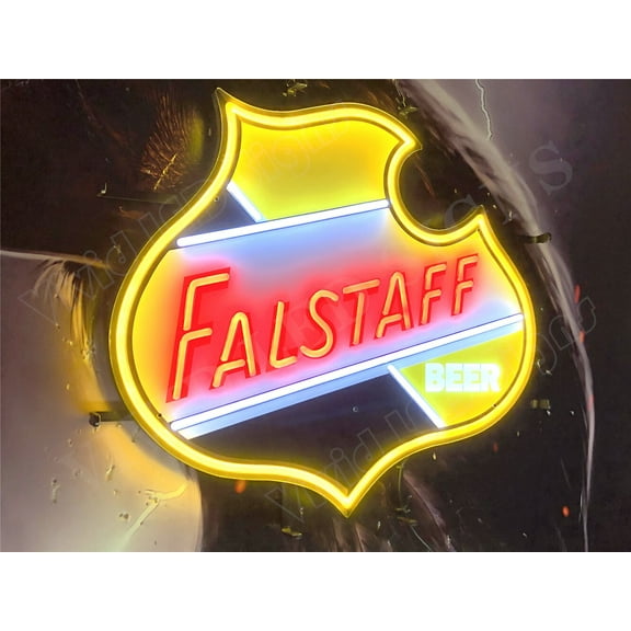 Queen Sense 24"x20" Falstaff Beer St Louis MO LED Sign Light Neon Signs With Dimmer Party Home Wall Decor Lights W124FBLVVD-XLED