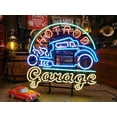 thumbnail image 1 of Queen Sense 24"x20" Hot Rods Garage Car Neon Sign Man Cave Handmade Neon Light 124HRGCS, 1 of 1
