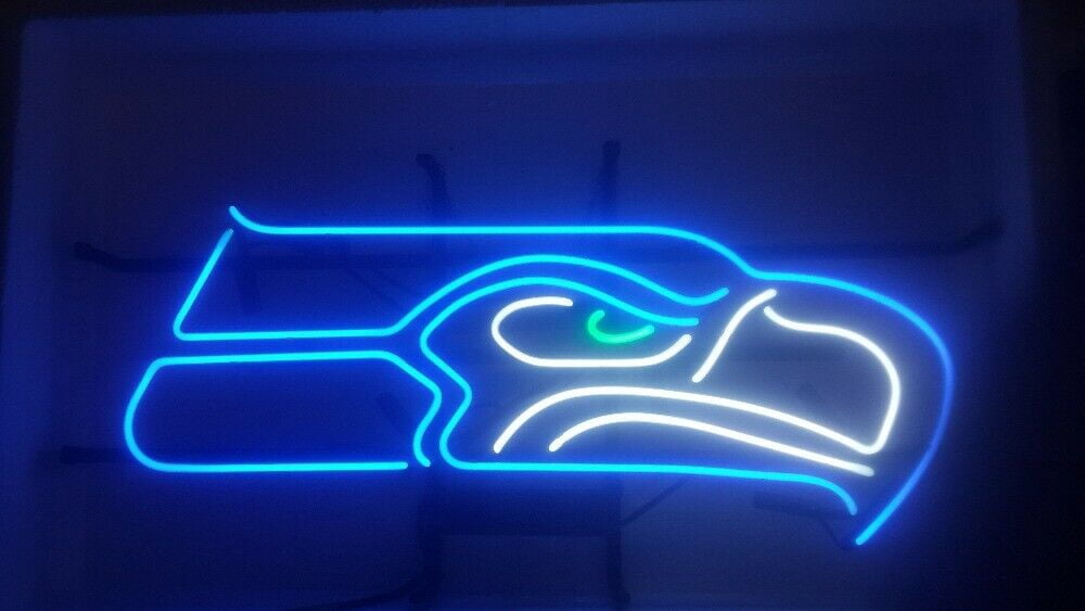 Seattle Seahawks Bar Neon LED Sign, Custom Sport Bar Light  SEATTLE SEAHAWKS LED Neon Sign For Bar, Porch, Garage, Mancave 20 inch main image 1