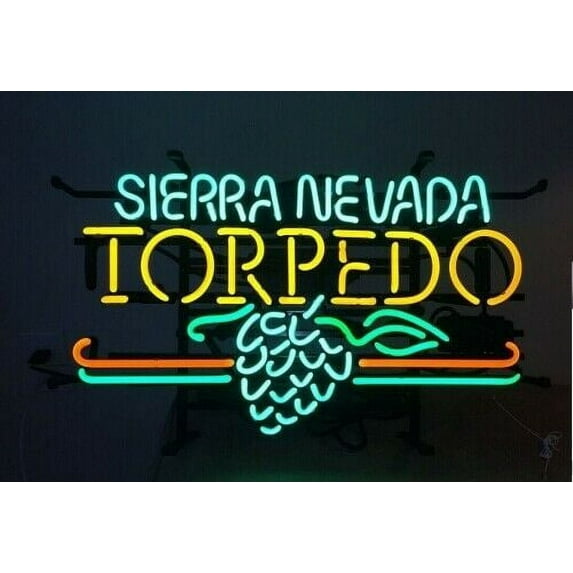 Queen Sense 24"x20" Sierra Nevada Torpedo Neon Sign Man Cave Handmade Neon Light 124SNT