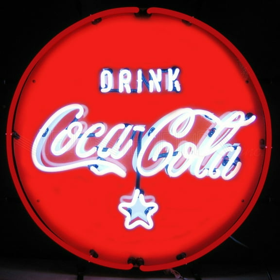 Queen Sense 24"x24" Custom Coca Coke Drink Star Neon Sign HD Vivid Printing Handmade Artwork Beer Bar Pub Decor Wall Party Gift Neon Light 124CCDSVVD