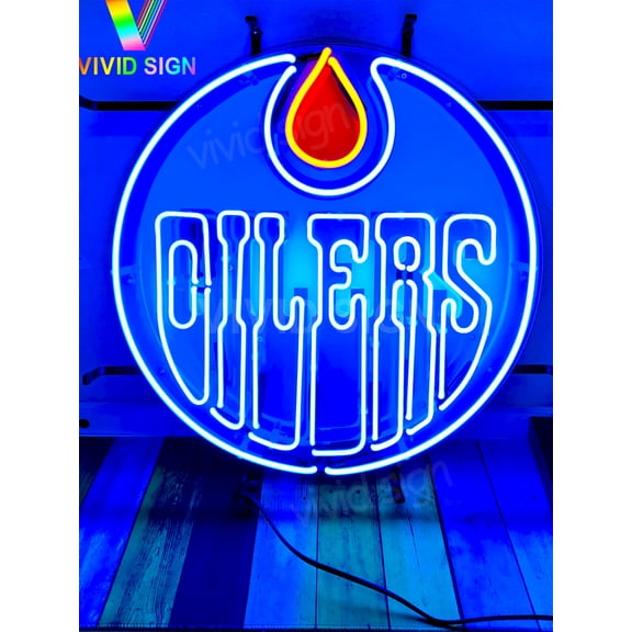 Queen Sense 24"x24" Custom For Edmontons Sports Team Oilers Neon Sign HD Vivid Printing Handmade Artwork Beer Bar Pub Decor Wall Party Gift Neon Light 124EOLVVD