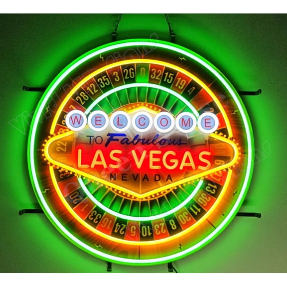 Queen Sense 24"x24" Custom Welcome To Fabulous Las Vegas Nevadas LED Sign Light Neon Signs With Dimmer Party Home Wall Decor Lights W124WTFLVNV2VVD-XLED