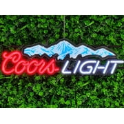 Queen Sense 24x8 Coor Light Mountain LED Sign Light Neon Signs With Dimmer Party Home Wall Decor Lights W124CLMBV4-XLED