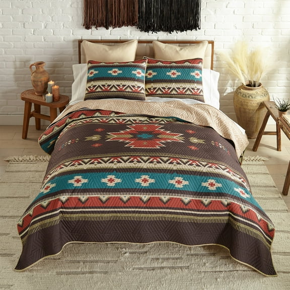Donna Sharp Mahogany Desert 3PC Queen Southwest Quilt Set