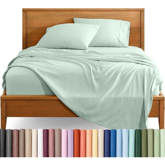 Queen Sheet Set 100 GSM Ultra-Soft Fabric Spring Mint