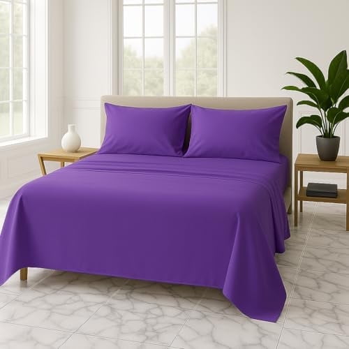 Queen Sheet Set – Hotel Quality Ultra Soft Microfiber Sheets, Deep Pocket Fitted Sheet, Wrinkle & Fade Resistant, 4 Piece Bedding Set