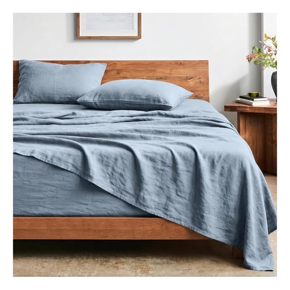 Queen Sheet Set - Luxury 1800 Ultra-Soft Stonewashed Microfiber - Brushed - Deep Pockets - Easy Fit - Breathable Bedding - Sheet Sets & Pillowcases (Queen, Dusty Blue)