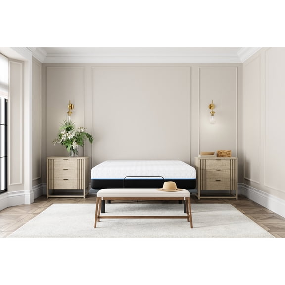 Queen Size 12" Soft Memory Foam Mattress With Phase Change Cooling Fabric And Copper Infusion Ventilated Layer 6" Hr Support Base