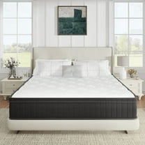 Queen Size 14 Inch Medium Firm Hybrid Mattress with Cooling Gel Memory Foam, CertiPUR-US Certified Mattress in a Box Pressure Relief Removable Cover No Fiberglass (Queen, 14 in)