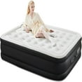 Queen Size 22" Air Mattress with Builtin Pump, Inflatable Bed for